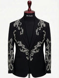 Black & Silver Royal Embroidered 3-Piece Suit