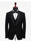 Midnight Black Asymmetric Crystal 3-Piece Tuxedo
