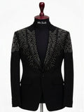 Black & Silver Radiance Crystal Embroidered 3-Piece Suit
