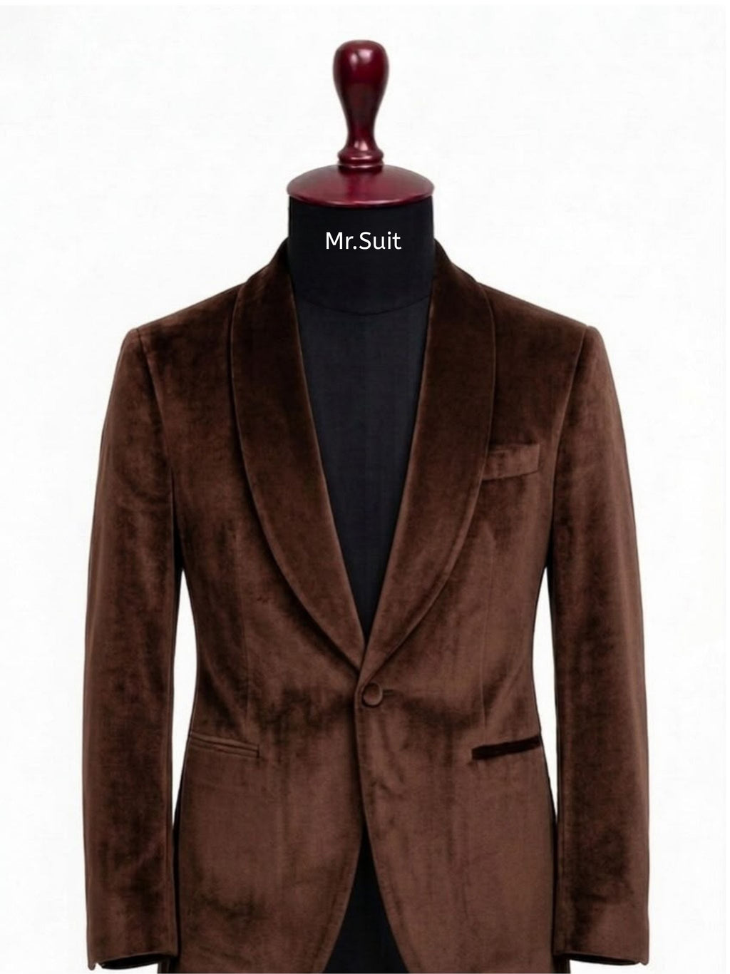 Chocolate Brown Velvet 3-Piece Tuxedo