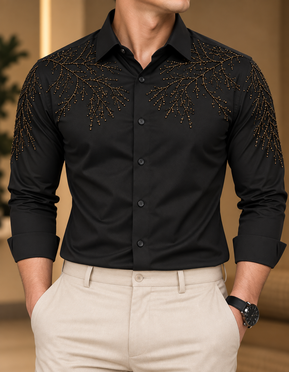 Olive Branch Handwork Shirt