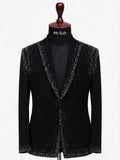 Midnight Spark Black Crystal Embellished 3-Piece Suit