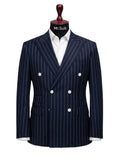 Regal Navy Pinstripe Double-Breasted Suit