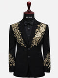 Mr.Suit Royal Gold Floral Embroidered Tuxedo