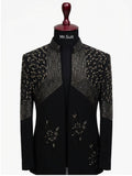 Black & Gold Regal Embroidered 3-Piece Suit