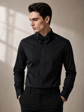 Premium Pleated Shirt – Black