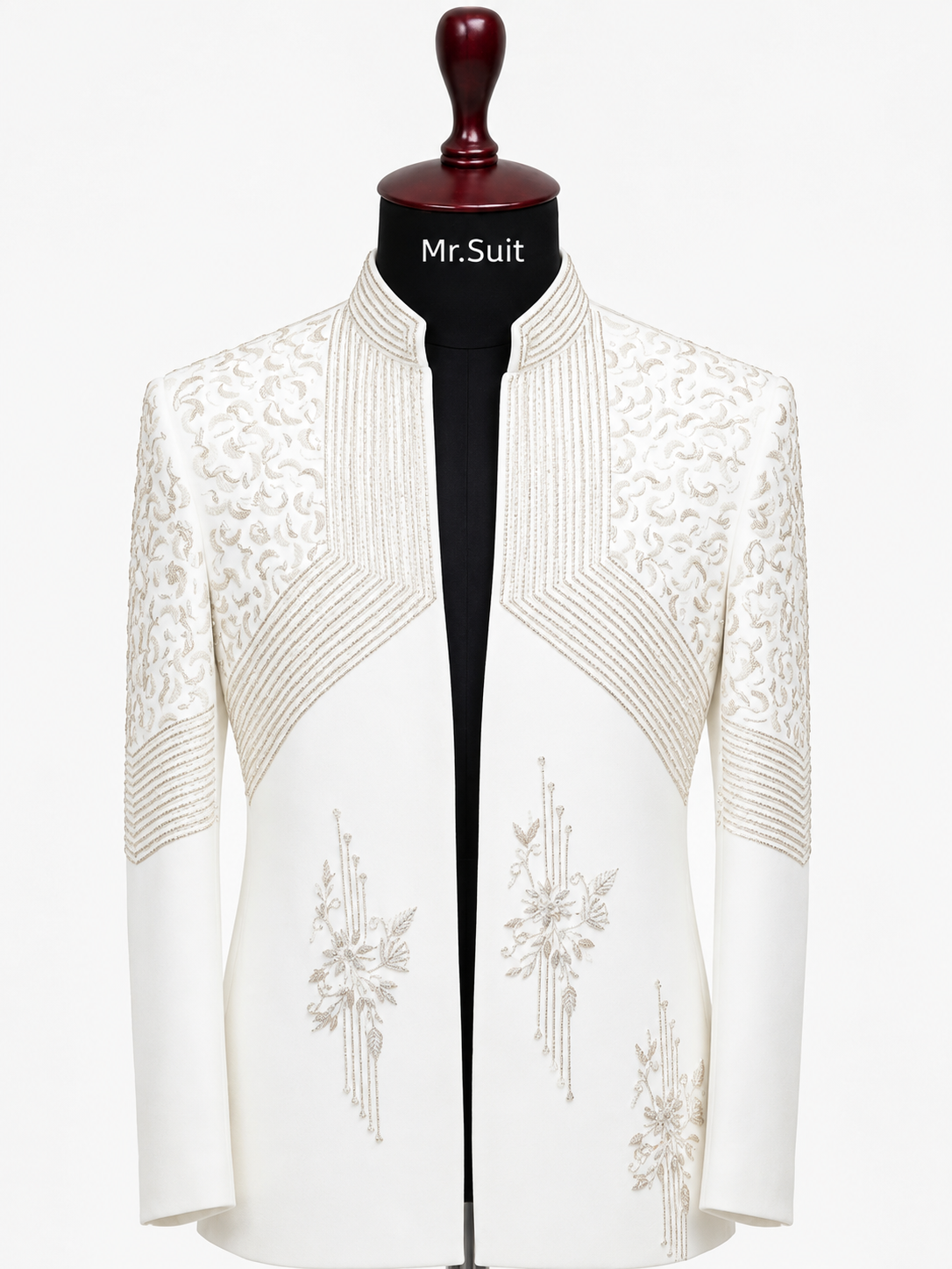 BLACK REGAL EMBROIDERED 3-PIECE SUIT